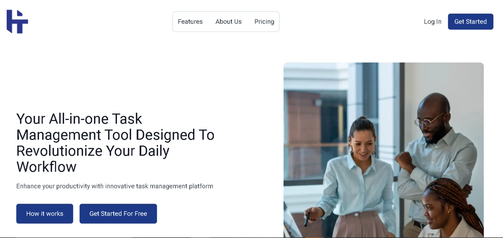 HiTask App website preview